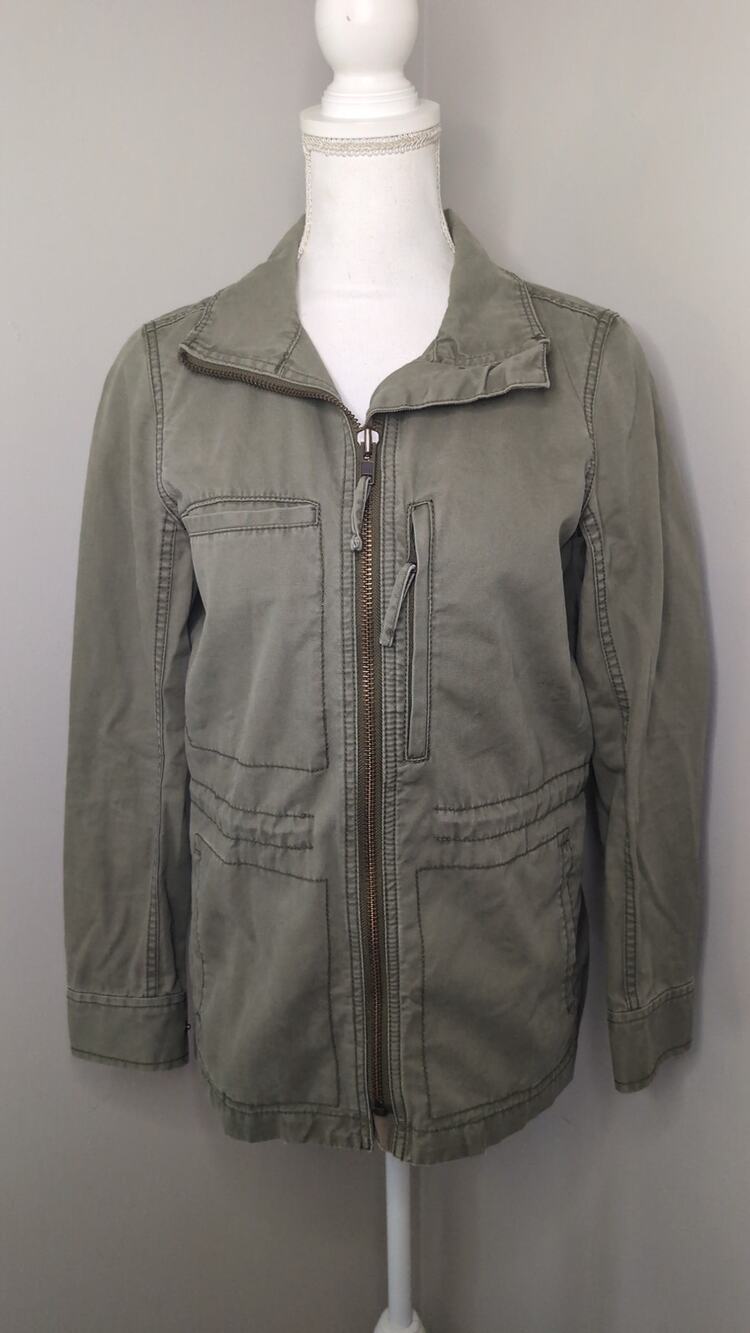 Madewell Olive Green Cotton Utility Field Jacket Small Military